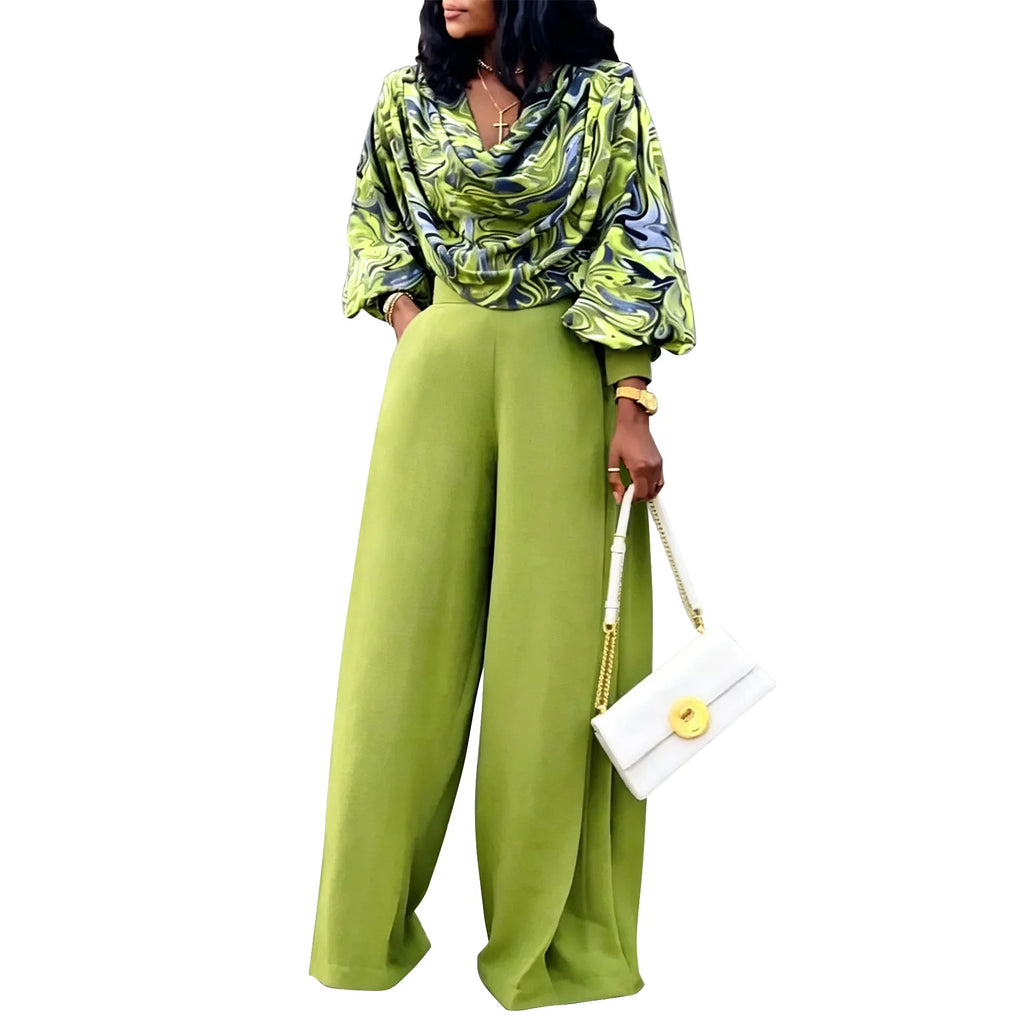 2 Piece Women Sets New Arrival Plus Size Summer Autumn Matching Sets Print Top And Pants Suits Outfits Oversized Clothing - Matrix-studios.com