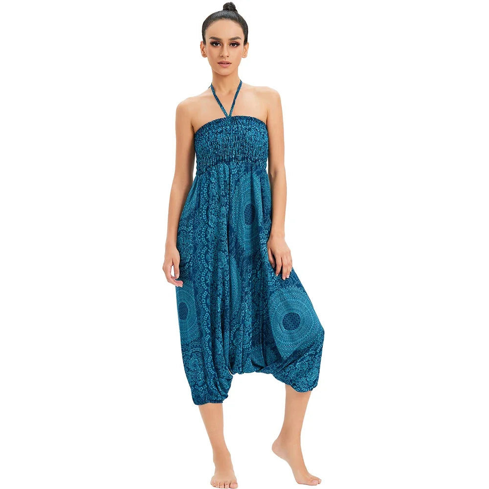 Bohemian Pants Women Pantalones Mujer Hippie High Waist Rayon Harem Baggy Boho Yoga Beach Wear Pour Femme Calca Feminina Printed - Matrix Studios