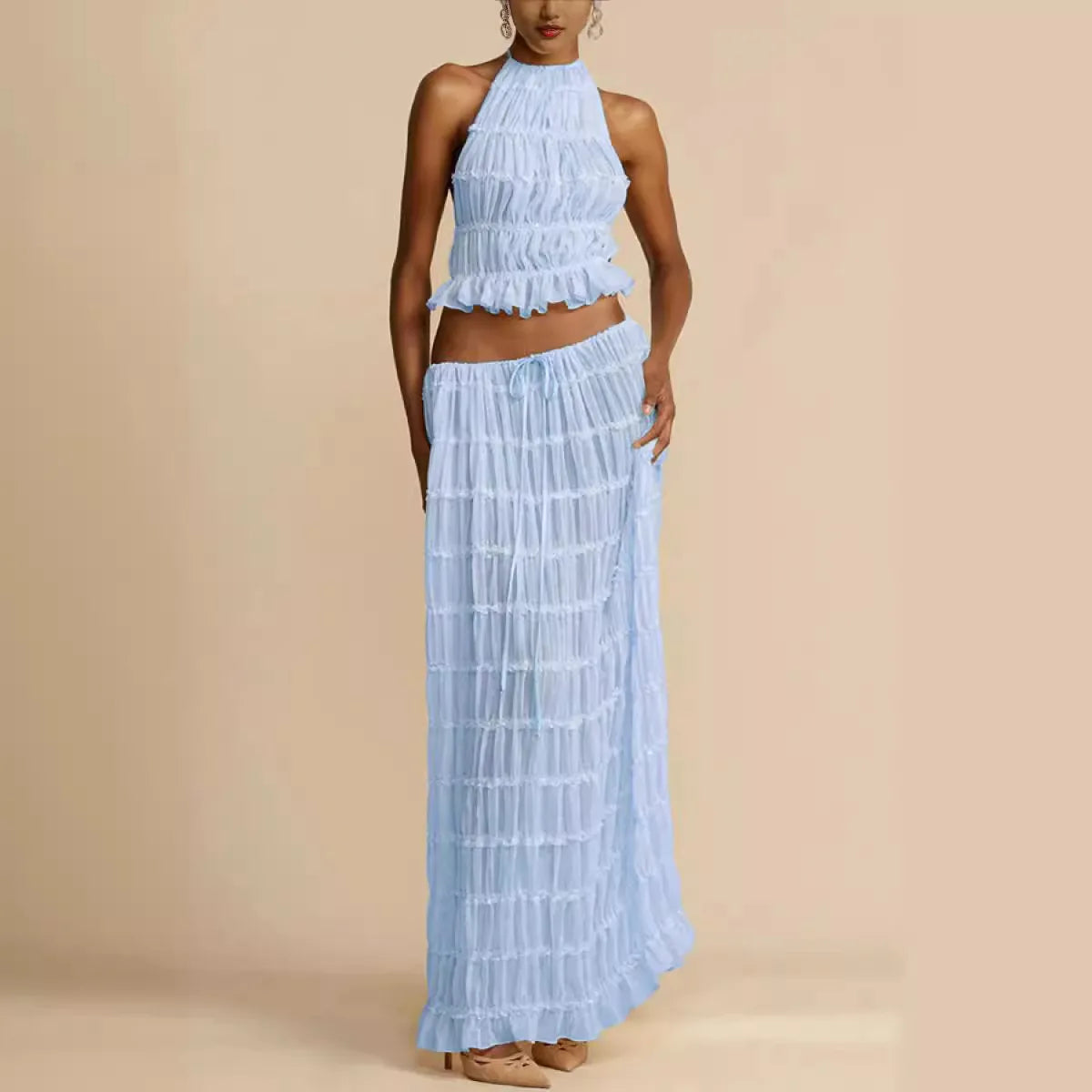 Swimwear Cover Up Women Beach Outing 2026 Outfits Swimsuit Costumes Summer Pareo Praia New Fashionable And Sexy Backless Hanging - Matrix Studios