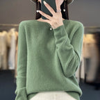 New Cashmere Sweater for Women in Autumn and Winter 100% Merino Wool Fashion O-neck Warm Pullover Top - Matrix Studios