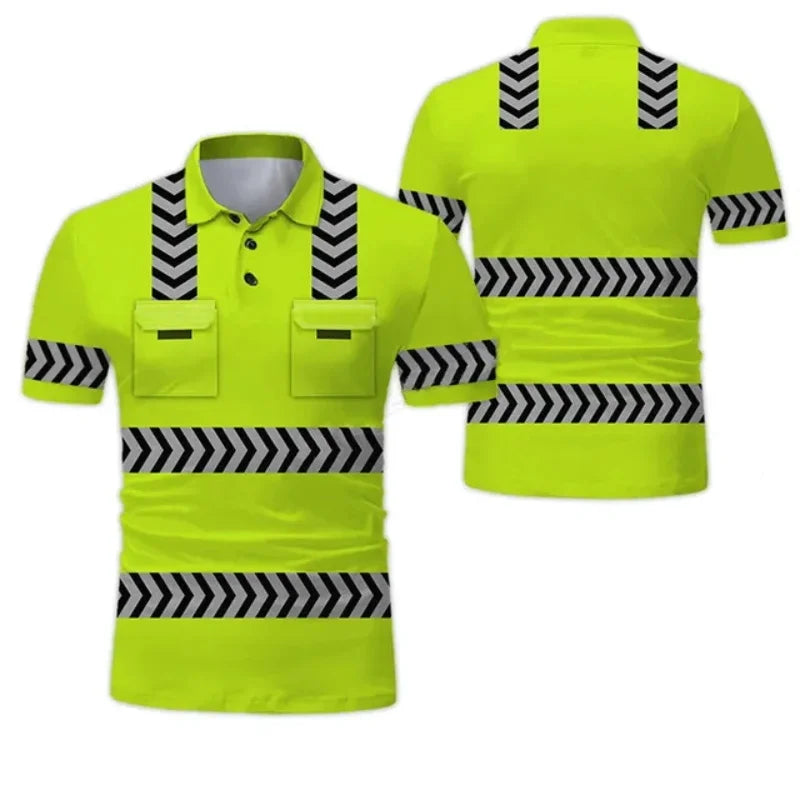 3D Printing Project Excavator Driver Uniform For Men Women Short Sleeve Plus Size Safety Work Clothes Polo Shirts Polo Hommes - Matrix-studios.com