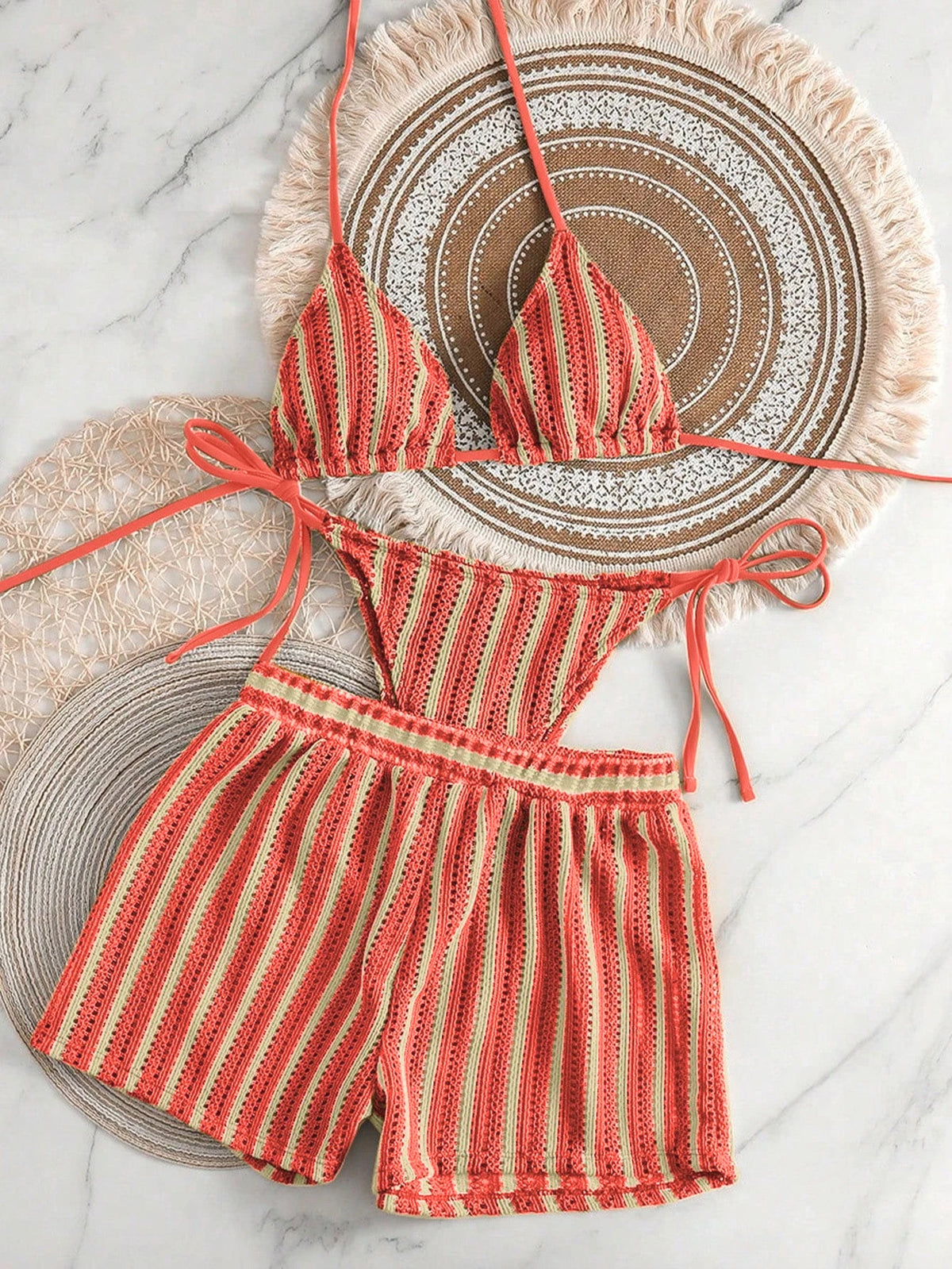 Sexy Bikini 2026 Women 3 Pieces Swimwear Female High Waist Swimsuit Orange Bathers Swimming Bathing Swim Suit Summer Beachwear - Matrix-studios.com