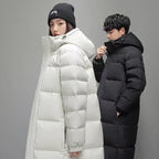 New Winter Duck Down Coats Men Hooded Long Puffer Jackets Unisex Casual Parkas Quality Couples Outdoor Windproof Warm Jackets 3X - Matrix Studios