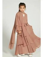 Ramadan Niqab Khimar Chiffon Kids Muslim Abaya Dubai Turkey Islam Dress Prayer Clothes For Women Kebaya Robe Femme Musulmane - Matrix-studios.com