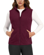 TACVASEN Autumn Winter Soft Warm Vest Womens Fashion Fleece Sleeveless Jacket Lightweight Outdoor Casual Zipper Front Waistcoat - Matrix Studios