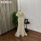 ROSES Pearl Gorgeous Prom Dress Sweetheart Off the Shoulder Hollow Prom Gown with Fishbone Shiny Sequins Formal Gown Customized - Matrix-studios.com