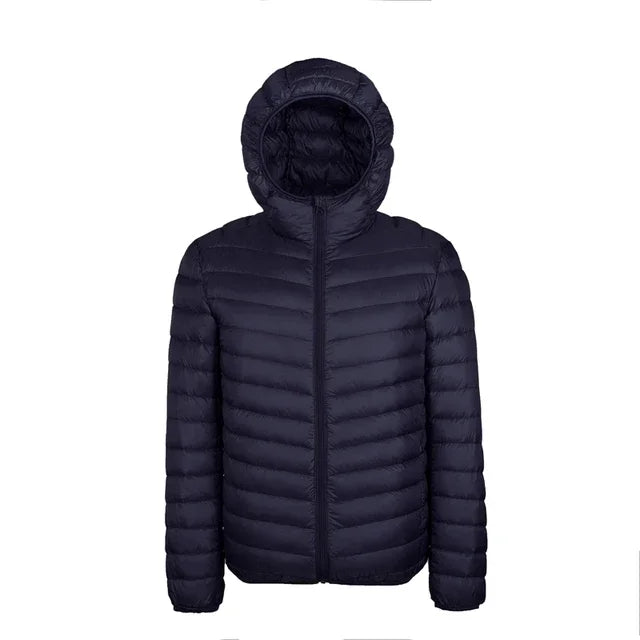 Down Jacket Men's 2024 New 90% White Duck Down Super Light Down Jacket Men's Lightweight Thermal Coat Hooded Feather Coat - Matrix Studios