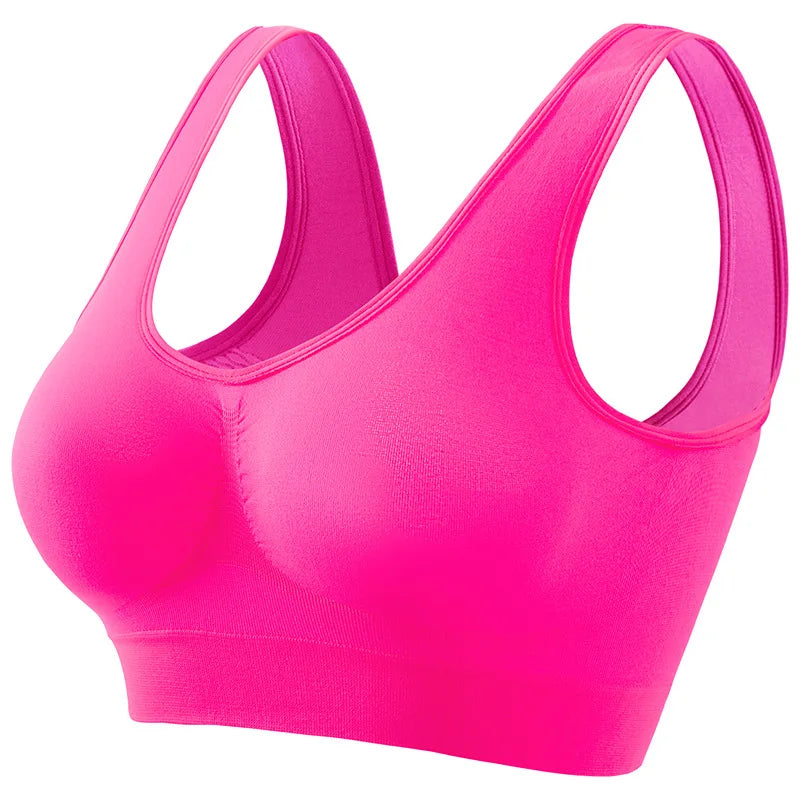 Women's Seamless Push-Up Bra Sports Bralette Non-wire Crop Top Solid Sexy Lingerie No-Pads Breathable Plus Size Tank Bra S-5XL - Matrix Studios