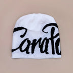 Color Block Letter Wool Knitted Hats Autumn and Winter New Warm Personal Versatile Street Fashion Hip Hop American Style Beanies