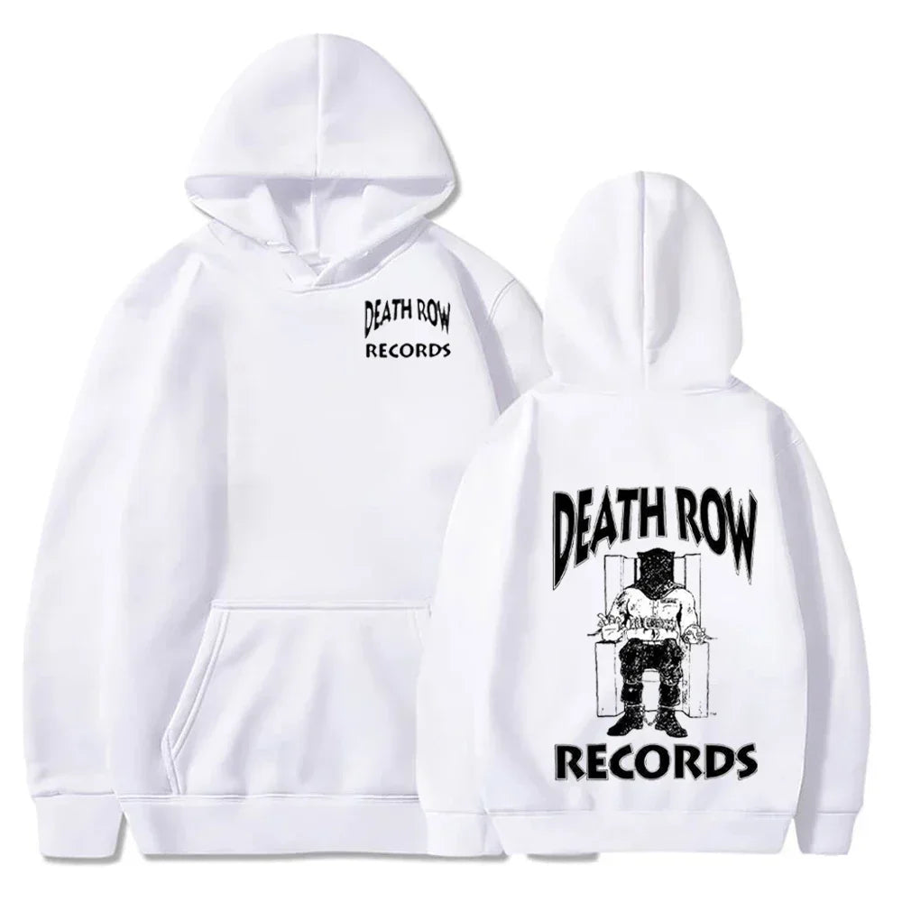 Death Row Records Hoodies Spring Autumn Fleece Hoodie Pullover Fashion Men Women Loose Hooded Sweatshirts Hip Hop Streetwear Top - Matrix Studios
