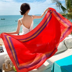 23 Styles 90x180cm Travel Beach Pareo Sunscreen Cover-Ups Women Large Dress Bikini Bathing Brazilian Swimwear Sarong Wrap Scarf - Matrix Studios