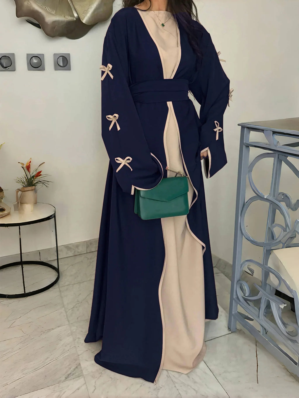 Muslim Abaya Women Dress Dubai Women Dress Bow Caftan Lace-up Floral Dresses Islamic Pakistan Moroccan Kaftan 2026 Robe - Matrix-studios.com