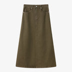 AS SS26  stretch denim skirt fashion lady wear elastic fabric ( waist expands about 2-3cm) - Matrix-studios.com