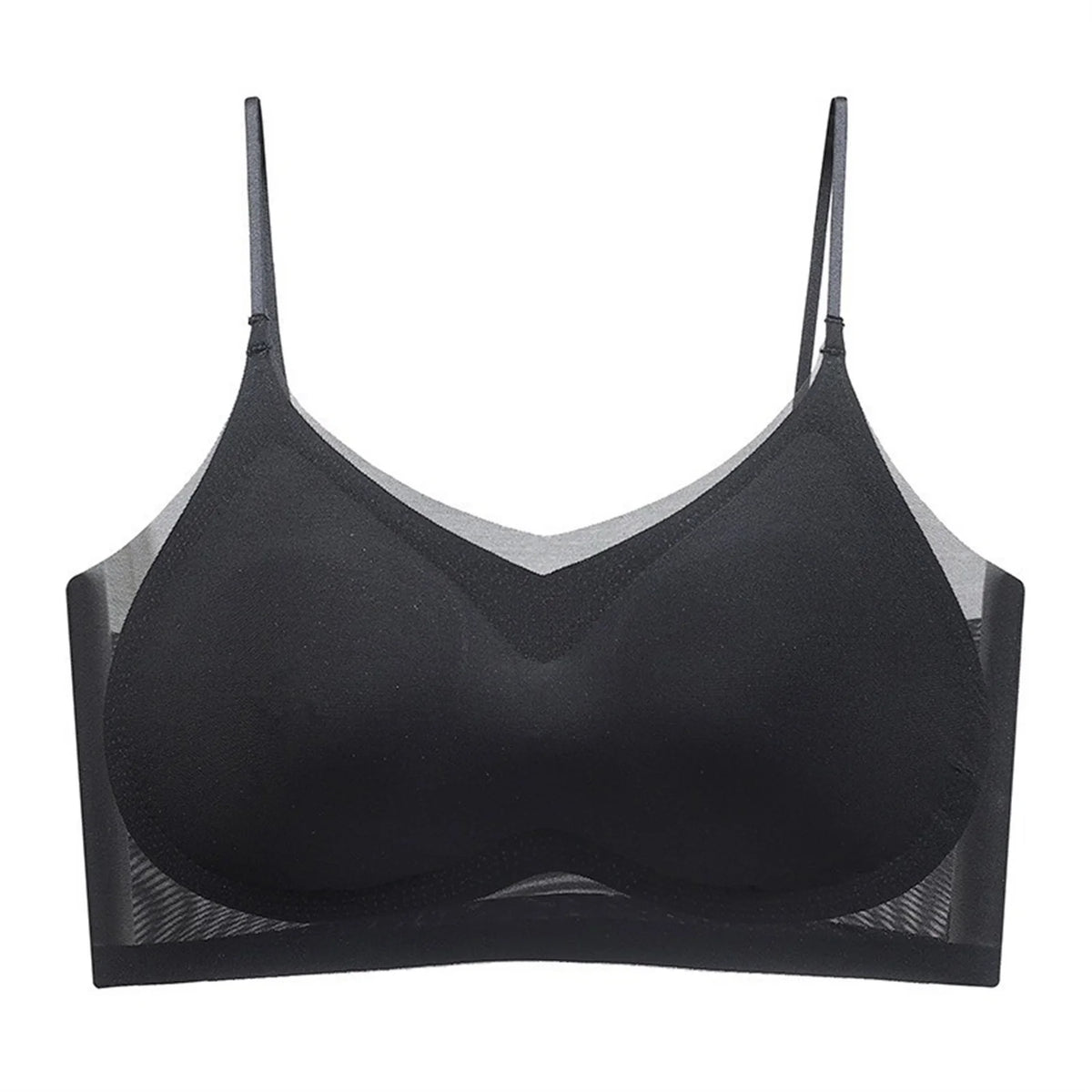 Ultra-Thin Breathable Ice Silk Top Bra Women's Seamless Back Halter Vest Wrap Bra Small Chest Together - Matrix Studios