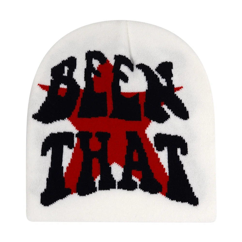 Y2K Letter Butter Knit Hats Skullies Beanies Autumn Winter Warm Hat Men Women Hip Hop Quality Skiing Cap Cycling Windproof New