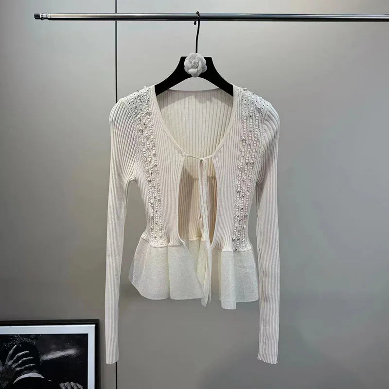 DEAT Fashion Trendy Casual Solid Color Knitted Cardigan For Women New Arrival Trendy Slim Fit Camisole Vest Female  11A04613 - Matrix Studios