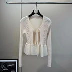 DEAT Fashion Trendy Casual Solid Color Knitted Cardigan For Women New Arrival Trendy Slim Fit Camisole Vest Female  11A04613 - Matrix Studios