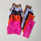 2PCS Sports Bra Women's Set Professional Fitness Tank Top Bra Shockproof Running Leggings Yoga Suit Beautiful Back Bra Clothing - Matrix-studios.com