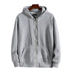 Zipper Hoodies Autumn Winter Men's New Long Sleeve Hooded Sweatshirt Fashion Casual Male Outfit Sportwear Loose Fit Clothes - Matrix Studios