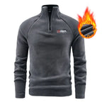 Autunm Winter Polar Fleece Sweatshirt for Men Thick Warm Stand Up Collar Half Zip Casual Base Layer Man Long Sleeve Sweater Man - Matrix Studios