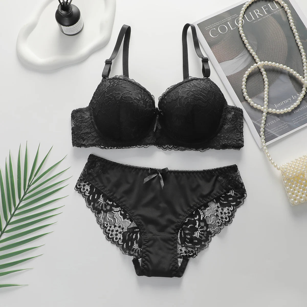 2-piece Sexy Multi-color Lingerie Set For Women's Gathering Push Up Underwear For Women's Flower Underwear Set A2155 - Matrix Studios