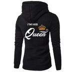 Printing Her King or His Queen Lover Hoodies Harajuku Fashion Casual Womens Men Clothing Lovers Sweatshirt  Couple Hoodies - Matrix Studios