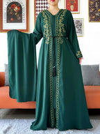 2025 New Elegant Women Abaya Long Sleeve Chiffon Loose Open Abaya Muslim Islamic Clothing Cardigan Style for Special Occasions - Matrix-studios.com