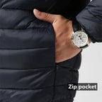Men Hiking Down Cotton Jacket Hooded Lightweight Parkas Zip Pocket Fashion Outerwear Casual Padded Jacket and Coat Men Winter - Matrix Studios