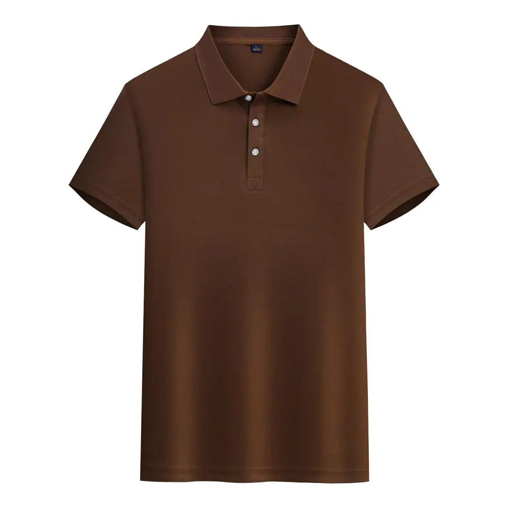 Custom Logo Lapel POLO Shirt Couple Summer Short Sleeve Moisture Transfer T Shirts Men Women Summer Simple Casual Tops - Matrix-studios.com