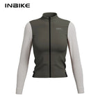 INBIKE Warm Thermal Cycling Jersey Set for Women Comfortable Fleece Road Bike Bib Pants Windproof Road MTB Clothing with Pockets - Matrix-studios.com