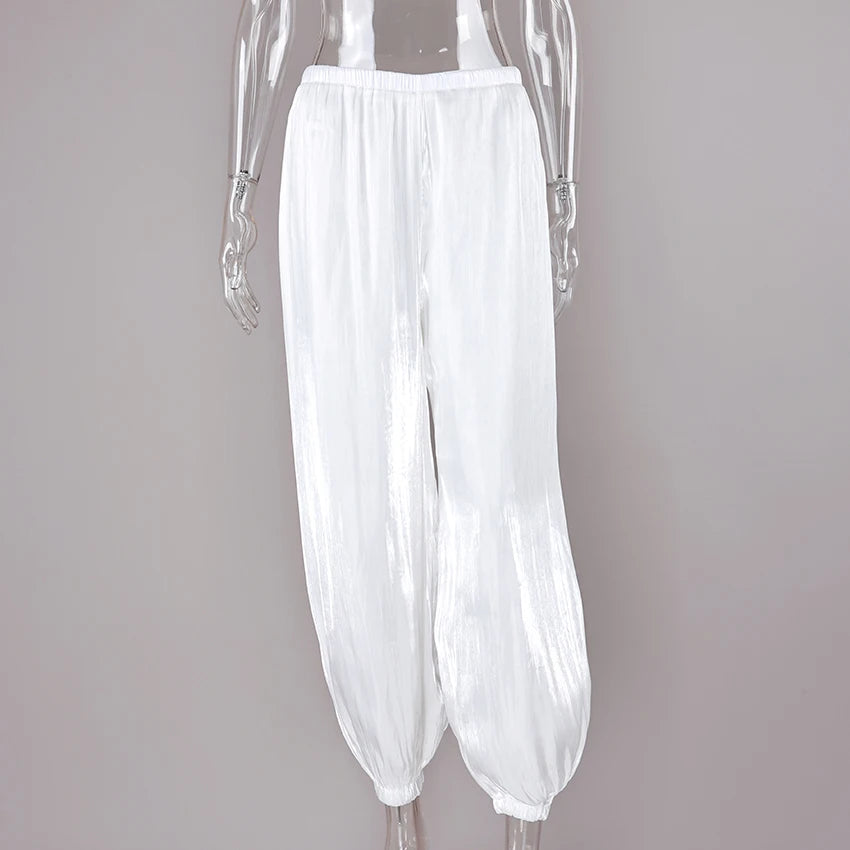 Linad Elegant Pink Crepe Loose Bloomers For Woman Street Chic Pleated Trousers Female Autumn Vintage High Waist Long Pants 2025 - Matrix-studios.com