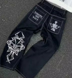 Streetwear Heavy Jeans Y2K Clothing Men Women Hip Hop Retro Pockets Baggy Cargo Pants Baggy Jeans Low Rise Wide Leg Trousers - Matrix Studios