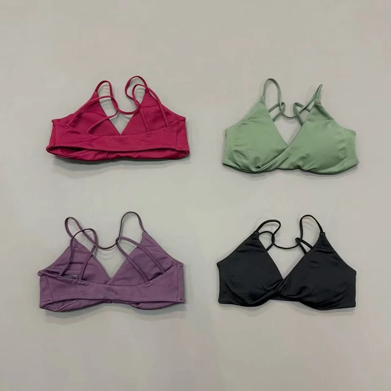 HISTELLO Vision Sports Bra Women Yoga Underwear Gym Running Exercise Backless Bra High Support Active Wear Fitness Workout Top - Matrix Studios