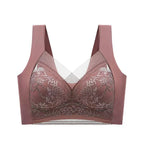 1pcs Women Lace Plus Size Bra Basic Anti Sagging Thin Vest With Padded Female Brassier Lady Ice Silk Seamless Comfort Breath Bra - Matrix Studios