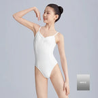 Girls Women Ballet Leotards Spaghetti Strap Camisole Dance Leotard Low Back Gymnastic Dance Bodysuit with Lining Ballet Bodysuit - Matrix-studios.com