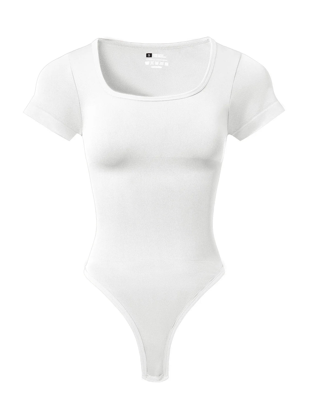 Women Plus Size Square Neck Short Sleeve Bodysuit Tummy Control Body Shaper Seamless Slimming Fashion Shapewear Jumpsuit - Matrix Studios