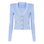 Spot Spring 2024 New Women's Fashion Classic High Quality Versatile Jacket Jacket Knitted Sweater Cardigan - Matrix Studios