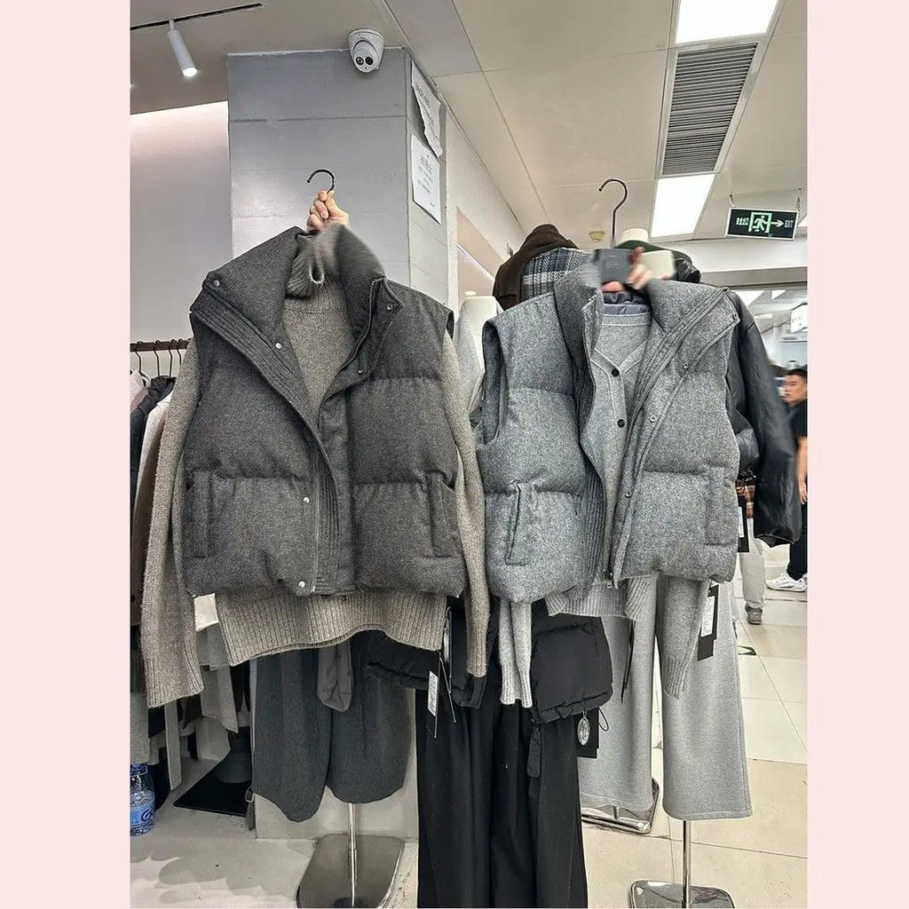 Neploe Korea Chic Streetwear Personalized Vest Short Parkas Casual Elegant Coat Advanced High Street Moda All-match Women Jacket - Matrix Studios