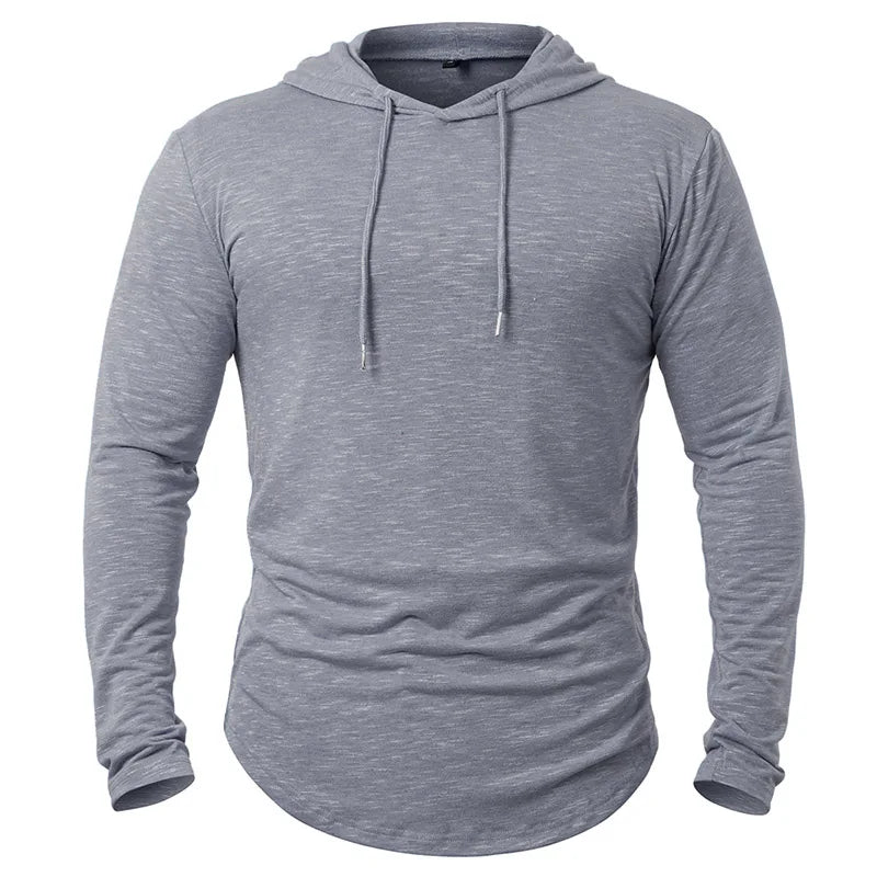 Men's Lightweight Athletic Hoodies Long Sleeve Workout Sport Hooded Shirt Casual Gym Running Jogger Shirt Pullover Sweatshirt - Matrix Studios