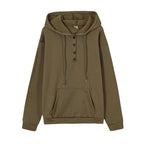 European and N Women's Long-sleeved Loose Casual Hooded Drawstring Pocket Hoodie - Matrix Studios