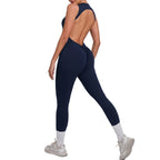 Female Jumpsuit One Pieces Fitness Overalls Body Sexy Bodysuit Sports Jumpsuit Gym Sportswear Pants Woman Clothing Black Romper - Matrix Studios