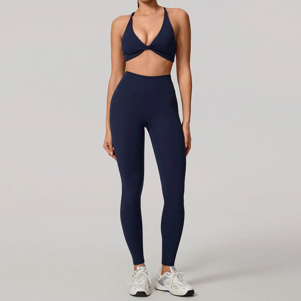 Summer 2PCS Yoga Suit Sports Set Women Quick-Dry Gym Set Women Tracksuit Running Workout Long Sleeve Sports Shirt Yoga Clothing - Matrix-studios.com