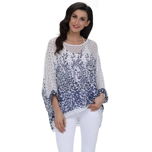 Women Blouses Plus Size Clothing Summer 2021 Novelty Bohemian Shirts Blusas Femininas Bohemian Style Women's Chiffon Tops Tees - Matrix-studios.com