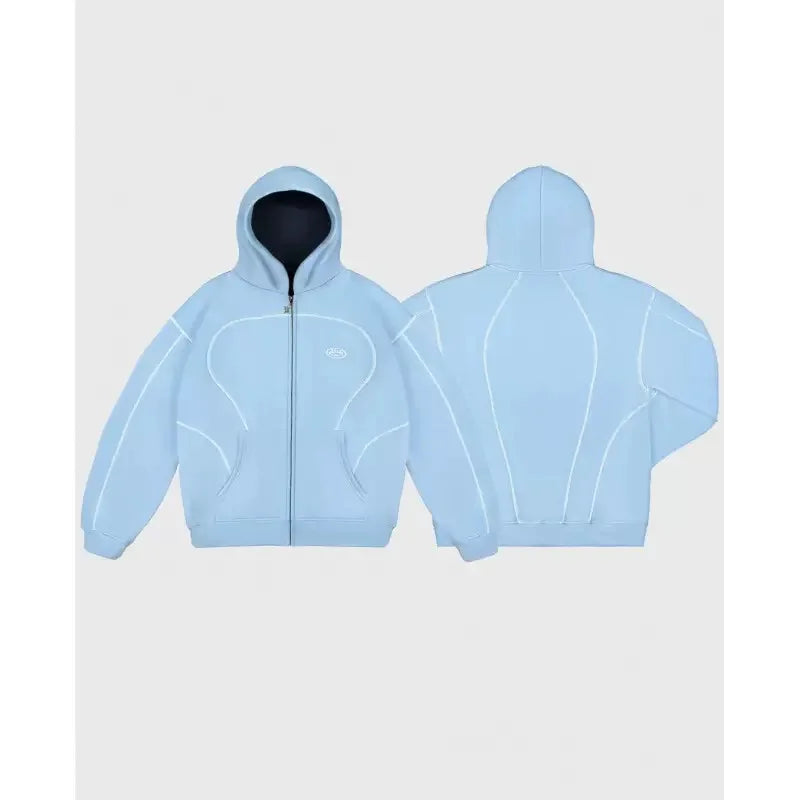 Street Retro Men's Casual Sportswear with Trendy Silhouettes Unique Hip-Hop Style Patterned Oversized Sweatshirts Casual Hoodies