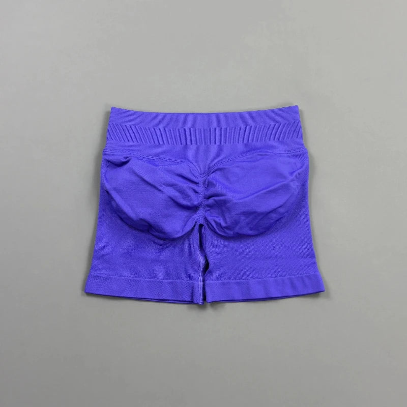 HISTELLO Gym Shorts 4.5" Women Fitness Sports Biker Shorts Low Waist Running Pants Workout Scrunch Butt Yoga Seamless Leggings - Matrix-studios.com