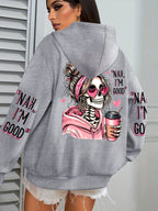 Expensive Talks Back Funny Printing Womens Hoodie Loose Multicolor Pullovers Fleece Autumn Sportswear Casual Pocket Hoody - Matrix Studios