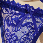 1/3pcs Sexy Lace Adjustable Thongs for Women Low Rise Hollow Out Briefs Summer Breathable Panties Perspective Lingerie - Matrix Studios