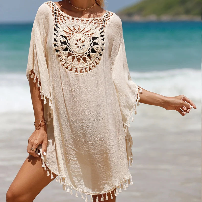 CROCHET BIKINI-Women's Sexy Swimsuit Cover Up Dress Summer Bathing Suit Beachwear Shirt Cover-ups for Women - Matrix Studios