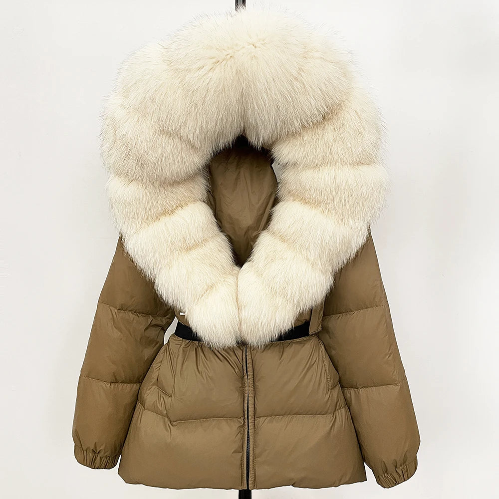 OFTBUY Winter Clothing Puffer Jacket Women Real Fox Fur Hooded Thick Warm 90% White Duck Down Coat Female Parkas Waterproof - Matrix Studios