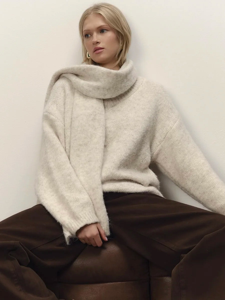 Hirsionsan 2025 New Soft Loose V Or O Neck Knitted Sweaters Women Winter Solid Female Pullovers Warm Basic Knitwear Jumper - Matrix Studios